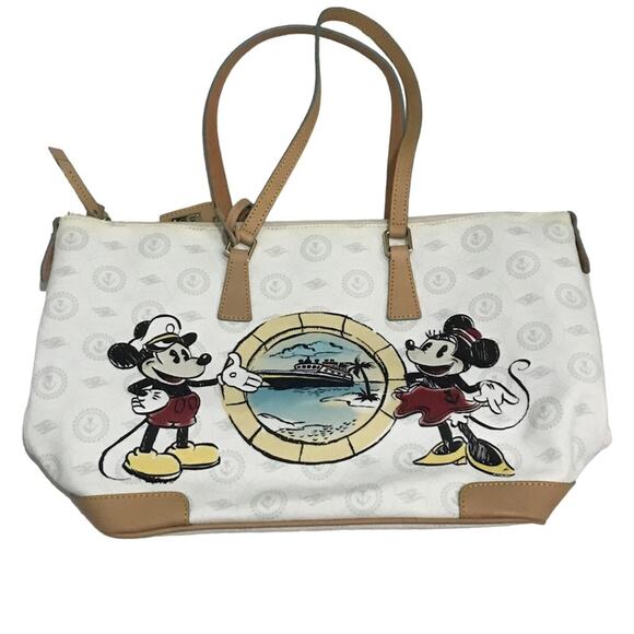 Disney Cruise Line Dooney & Bourke port hole Zip Top shopper Tote Bag - Picture 1 of 13